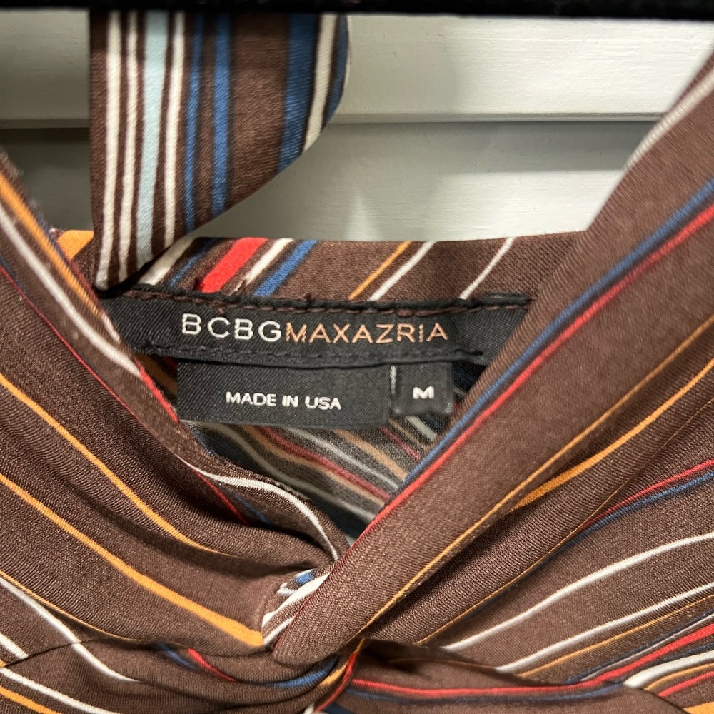 BCBGMaxAzria Multicolor Striped Backless Dress - Picture 3 of 4